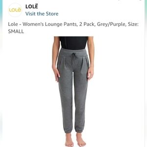 NWOT Lole Gray Track Pants with Elastic Cuffs Sz Large